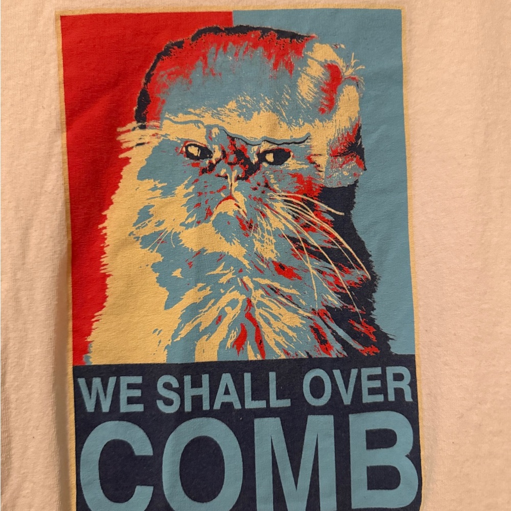 Trump Cat Graphic T-Shirt - we shall over COMB